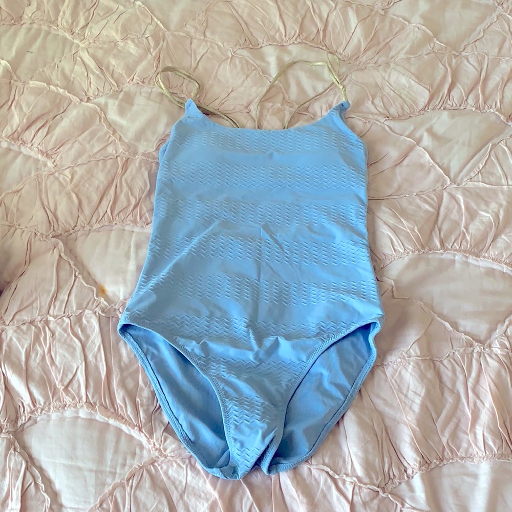 aerie baby blue one piece swimsuit